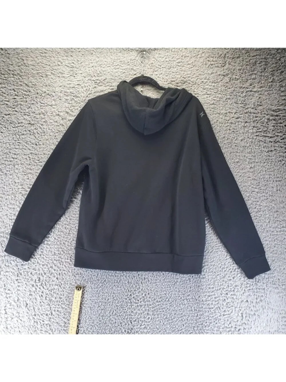 Hurley Shirt Mens Medium Black Full Zip Kangaroo Pocket Hoodie